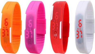 Kissu Led Magnet Band Combo of 4 Orange, Pink, Red And White Watch - For Men & Women
Kissu Led Magnet Band Combo of 4 Orange, Pink, Red And White Watch - For Men & Women