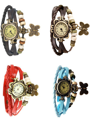 NS18 Vintage Butterfly Rakhi Combo of 4 Black, Red, Brown And Sky Blue Watch - For Women
NS18 Vintage Butterfly Rakhi Combo of 4 Black, Red, Brown And Sky Blue Watch - For Women