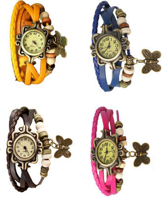 Kissu Vintage Rakhi Combo of 4 Yellow, Brown, Blue And Pink Watch - For Women
Kissu Vintage Rakhi Combo of 4 Yellow, Brown, Blue And Pink Watch - For Women