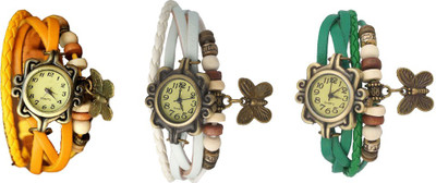 NS18 Vintage Butterfly Rakhi Watch Combo of 3 Yellow, White And Green Watch - For Women
NS18 Vintage Butterfly Rakhi Watch Combo of 3 Yellow, White And Green Watch - For Women