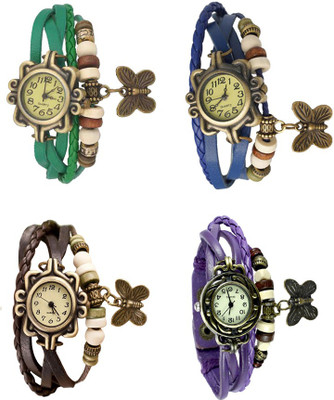 Kissu Vintage Rakhi Combo of 4 Green, Brown, Blue And Purple Watch - For Women
Kissu Vintage Rakhi Combo of 4 Green, Brown, Blue And Purple Watch - For Women