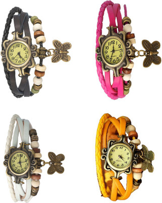 NS18 Vintage Butterfly Rakhi Combo of 4 Black, White, Pink And Yellow Watch - For Women
NS18 Vintage Butterfly Rakhi Combo of 4 Black, White, Pink And Yellow Watch - For Women