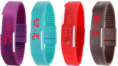 Kissu Led Magnet Band Combo of 4 Purple, Sky Blue, Red And Brown Watch - For Men & Women
Kissu Led Magnet Band Combo of 4 Purple, Sky Blue, Red And Brown Watch - For Men & Women