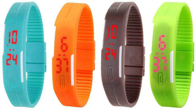 Kissu Led Magnet Band Combo of 4 Sky Blue, Orange, Brown And Green Watch - For Men & Women
Kissu Led Magnet Band Combo of 4 Sky Blue, Orange, Brown And Green Watch - For Men & Women