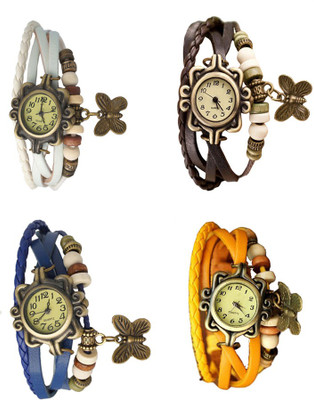 NS18 Vintage Butterfly Rakhi Combo of 4 White, Blue, Brown And Yellow Watch - For Women
NS18 Vintage Butterfly Rakhi Combo of 4 White, Blue, Brown And Yellow Watch - For Women