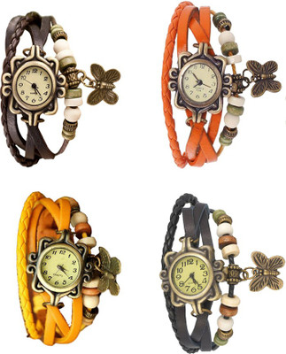 Kissu Vintage Rakhi Combo of 4 Brown, Yellow, Orange And Black Watch - For Women
Kissu Vintage Rakhi Combo of 4 Brown, Yellow, Orange And Black Watch - For Women