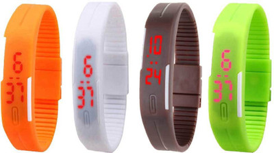 Kissu Led Magnet Band Combo of 4 Orange, White, Brown And Green Watch - For Men & Women
Kissu Led Magnet Band Combo of 4 Orange, White, Brown And Green Watch - For Men & Women