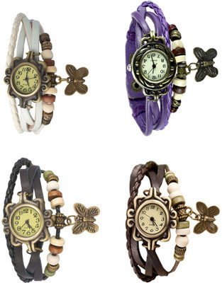 NS18 Vintage Butterfly Rakhi Combo of 4 White, Black, Purple And Brown Watch - For Women
NS18 Vintage Butterfly Rakhi Combo of 4 White, Black, Purple And Brown Watch - For Women