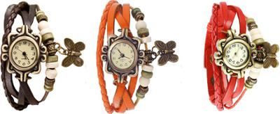 NS18 Vintage Butterfly Rakhi Watch Combo of 3 Brown, Orange And Red Watch - For Women
NS18 Vintage Butterfly Rakhi Watch Combo of 3 Brown, Orange And Red Watch - For Women
