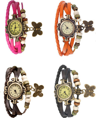 Kissu Vintage Rakhi Combo of 4 Pink, Brown, Orange And Black Watch - For Women
Kissu Vintage Rakhi Combo of 4 Pink, Brown, Orange And Black Watch - For Women