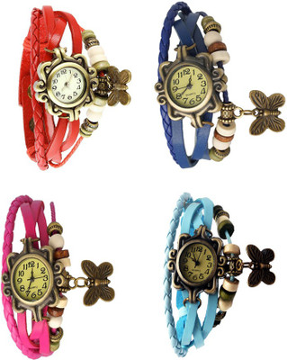 NS18 Vintage Butterfly Rakhi Combo of 4 Red, Pink, Blue And Sky Blue Watch - For Women
NS18 Vintage Butterfly Rakhi Combo of 4 Red, Pink, Blue And Sky Blue Watch - For Women
