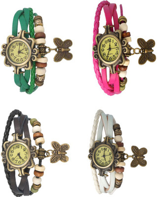 NS18 Vintage Butterfly Rakhi Combo of 4 Green, Black, Pink And White Watch - For Women
NS18 Vintage Butterfly Rakhi Combo of 4 Green, Black, Pink And White Watch - For Women