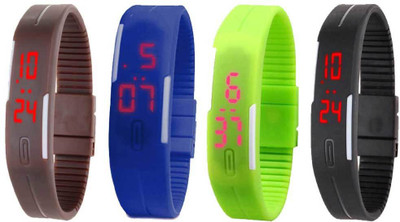 Kissu Led Magnet Band Combo of 4 Brown, Blue, Green And Black Watch - For Men & Women
Kissu Led Magnet Band Combo of 4 Brown, Blue, Green And Black Watch - For Men & Women
