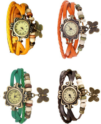 Kissu Vintage Rakhi Combo of 4 Yellow, Green, Orange And Brown Watch - For Women
Kissu Vintage Rakhi Combo of 4 Yellow, Green, Orange And Brown Watch - For Women