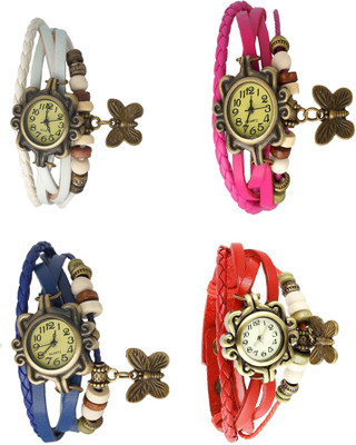 NS18 Vintage Butterfly Rakhi Combo of 4 White, Blue, Pink And Red Watch - For Women
NS18 Vintage Butterfly Rakhi Combo of 4 White, Blue, Pink And Red Watch - For Women