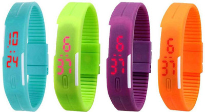 Kissu Led Magnet Band Combo of 4 Sky Blue, Green, Purple And Orange Watch - For Men & Women
Kissu Led Magnet Band Combo of 4 Sky Blue, Green, Purple And Orange Watch - For Men & Women