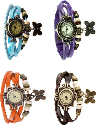 Kissu Vintage Rakhi Combo of 4 Sky Blue, Orange, Purple And Brown Watch - For Women
Kissu Vintage Rakhi Combo of 4 Sky Blue, Orange, Purple And Brown Watch - For Women