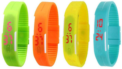 NS18 Silicone Led Magnet Band Watch Combo of 4 Green, Orange, Yellow And Sky Blue Watch - For Couple
NS18 Silicone Led Magnet Band Watch Combo of 4 Green, Orange, Yellow And Sky Blue Watch - For Couple
