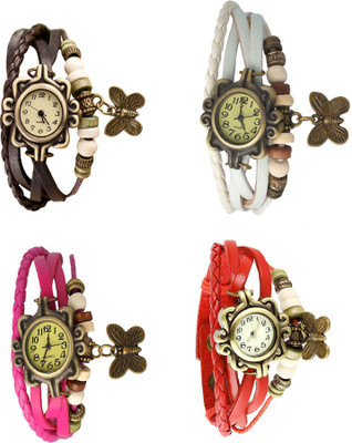 NS18 Vintage Butterfly Rakhi Combo of 4 Brown, Pink, White And Red Watch - For Women
NS18 Vintage Butterfly Rakhi Combo of 4 Brown, Pink, White And Red Watch - For Women