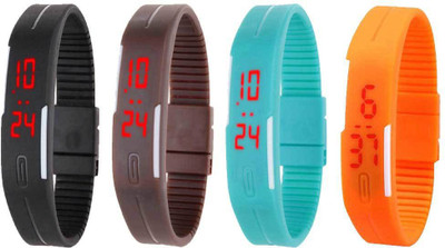 Kissu Led Magnet Band Combo of 4 Black, Brown, Sky Blue And Orange Watch - For Men & Women
Kissu Led Magnet Band Combo of 4 Black, Brown, Sky Blue And Orange Watch - For Men & Women