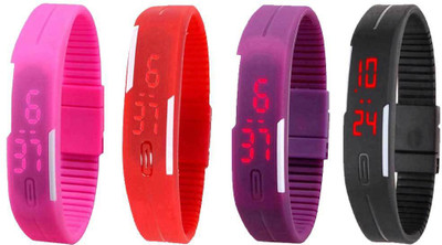 Kissu Led Magnet Band Combo of 4 Pink, Red, Purple And Black Watch - For Men & Women
Kissu Led Magnet Band Combo of 4 Pink, Red, Purple And Black Watch - For Men & Women