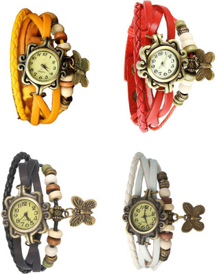 Kissu Vintage Rakhi Combo of 4 Yellow, Black, Red And White Watch - For Women
Kissu Vintage Rakhi Combo of 4 Yellow, Black, Red And White Watch - For Women