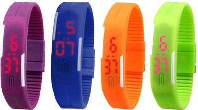 Kissu Led Magnet Band Combo of 4 Purple, Blue, Orange And Green Watch - For Men & Women
Kissu Led Magnet Band Combo of 4 Purple, Blue, Orange And Green Watch - For Men & Women