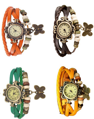 NS18 Vintage Butterfly Rakhi Combo of 4 Orange, Green, Brown And Yellow Watch - For Women
NS18 Vintage Butterfly Rakhi Combo of 4 Orange, Green, Brown And Yellow Watch - For Women