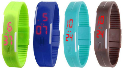 Kissu Led Magnet Band Combo of 4 Green, Blue, Sky Blue And Brown Watch - For Men & Women
Kissu Led Magnet Band Combo of 4 Green, Blue, Sky Blue And Brown Watch - For Men & Women