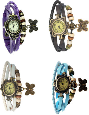 Kissu Vintage Rakhi Combo of 4 Purple, White, Black And Sky Blue Watch - For Women
Kissu Vintage Rakhi Combo of 4 Purple, White, Black And Sky Blue Watch - For Women