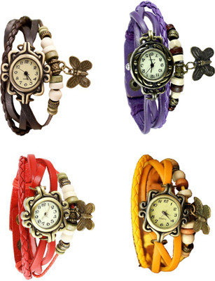 NS18 Vintage Butterfly Rakhi Combo of 4 Brown, Red, Purple And Yellow Watch - For Women
NS18 Vintage Butterfly Rakhi Combo of 4 Brown, Red, Purple And Yellow Watch - For Women
