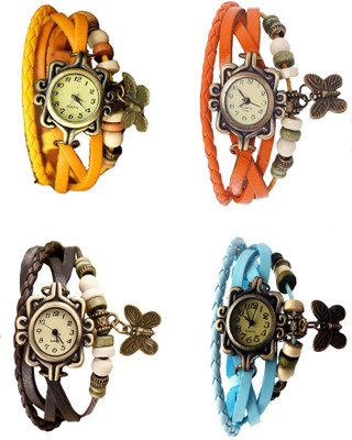 Kissu Vintage Rakhi Combo of 4 Yellow, Brown, Orange And Sky Blue Watch - For Women
Kissu Vintage Rakhi Combo of 4 Yellow, Brown, Orange And Sky Blue Watch - For Women