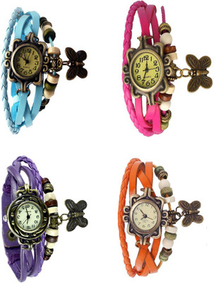 Kissu Vintage Rakhi Combo of 4 Sky Blue, Purple, Pink And Orange Watch - For Women
Kissu Vintage Rakhi Combo of 4 Sky Blue, Purple, Pink And Orange Watch - For Women