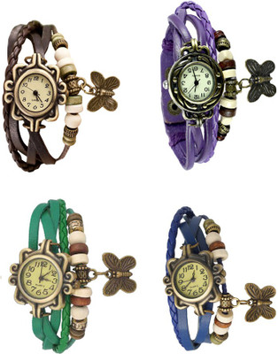 NS18 Vintage Butterfly Rakhi Combo of 4 Brown, Green, Purple And Blue Watch - For Women
NS18 Vintage Butterfly Rakhi Combo of 4 Brown, Green, Purple And Blue Watch - For Women