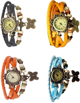 Kissu Vintage Rakhi Combo of 4 Black, Orange, Yellow And Sky Blue Watch - For Women
Kissu Vintage Rakhi Combo of 4 Black, Orange, Yellow And Sky Blue Watch - For Women