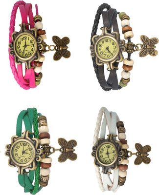 Kissu Vintage Rakhi Combo of 4 Pink, Green, Black And White Watch - For Women
Kissu Vintage Rakhi Combo of 4 Pink, Green, Black And White Watch - For Women