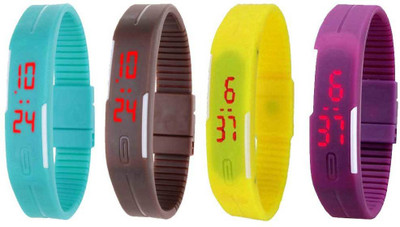 Kissu Led Magnet Band Combo of 4 Sky Blue, Brown, Yellow And Purple Watch - For Men & Women
Kissu Led Magnet Band Combo of 4 Sky Blue, Brown, Yellow And Purple Watch - For Men & Women