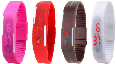 Kissu Led Magnet Band Combo of 4 Pink, Red, Brown And White Watch - For Men & Women
Kissu Led Magnet Band Combo of 4 Pink, Red, Brown And White Watch - For Men & Women