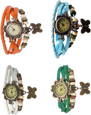 NS18 Vintage Butterfly Rakhi Combo of 4 Orange, White, Sky Blue And Green Watch - For Women
NS18 Vintage Butterfly Rakhi Combo of 4 Orange, White, Sky Blue And Green Watch - For Women
