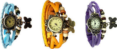 Kissu Vintage Rakhi Watch Combo of 3 Sky Blue, Yellow And Purple Watch - For Women
Kissu Vintage Rakhi Watch Combo of 3 Sky Blue, Yellow And Purple Watch - For Women