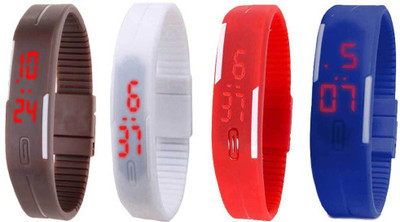 Kissu Led Magnet Band Combo of 4 Brown, White, Red And Blue Watch - For Men & Women
Kissu Led Magnet Band Combo of 4 Brown, White, Red And Blue Watch - For Men & Women