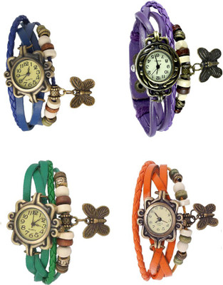 Kissu Vintage Rakhi Combo of 4 Blue, Green, Purple And Orange Watch - For Women
Kissu Vintage Rakhi Combo of 4 Blue, Green, Purple And Orange Watch - For Women