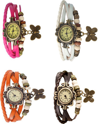 NS18 Vintage Butterfly Rakhi Combo of 4 Pink, Orange, White And Brown Watch - For Women
NS18 Vintage Butterfly Rakhi Combo of 4 Pink, Orange, White And Brown Watch - For Women