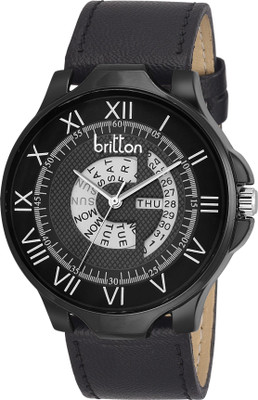 BRITTON BR-GR4816-BLK-BLK Day Date Watch - For Men