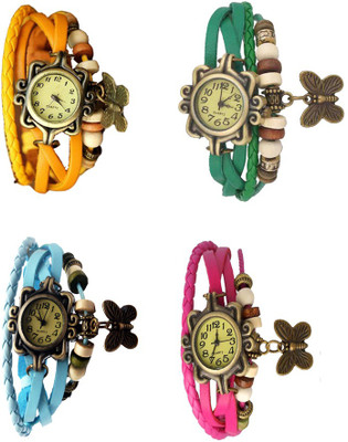 NS18 Vintage Butterfly Rakhi Combo of 4 Yellow, Sky Blue, Green And Pink Watch - For Women
NS18 Vintage Butterfly Rakhi Combo of 4 Yellow, Sky Blue, Green And Pink Watch - For Women