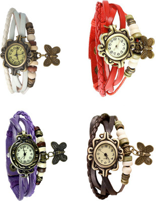 Kissu Vintage Rakhi Combo of 4 White, Purple, Red And Brown Watch - For Women
Kissu Vintage Rakhi Combo of 4 White, Purple, Red And Brown Watch - For Women