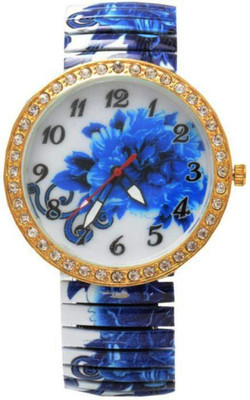 Vitrend Blue Flower Clour Dial Watch - For Women