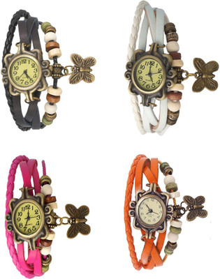 NS18 Vintage Butterfly Rakhi Combo of 4 Black, Pink, White And Orange Watch - For Women
NS18 Vintage Butterfly Rakhi Combo of 4 Black, Pink, White And Orange Watch - For Women