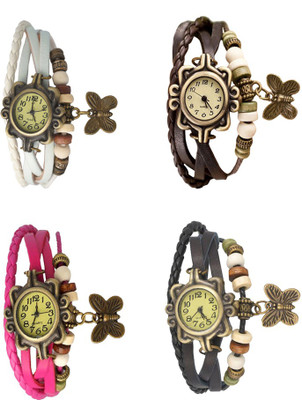 NS18 Vintage Butterfly Rakhi Combo of 4 White, Pink, Brown And Black Watch - For Women
NS18 Vintage Butterfly Rakhi Combo of 4 White, Pink, Brown And Black Watch - For Women