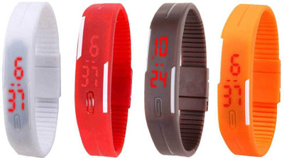 Kissu Led Magnet Band Combo of 4 White, Red, Brown And Orange Watch - For Men & Women
Kissu Led Magnet Band Combo of 4 White, Red, Brown And Orange Watch - For Men & Women